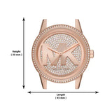 Michael Kors Ritz Analog Crystals Silver Dial Rose Gold Steel Strap Watch for Women - MK6863 Buy Now By Michael Kors