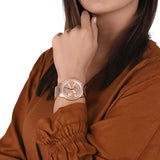 Michael Kors Ritz Analog Crystals Silver Dial Rose Gold Steel Strap Watch for Women - MK6863 Buy Now By Michael Kors