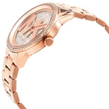 Michael Kors Ritz Analog Crystals Silver Dial Rose Gold Steel Strap Watch for Women - MK6863 Buy Now By Michael Kors