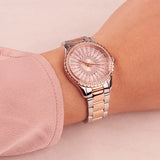 Michael Kors Layton Three Hand Pink Dial Two Tone Steel Strap Watch For Women - MK6894 Buy Now By Michael Kors