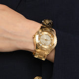 Michael Kors Runway Three-Hand Gold Dial Gold Steel Strap Watch For Women - MK6911 Buy Now By Michael Kors