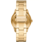 Michael Kors Runway Three-Hand Gold Dial Gold Steel Strap Watch For Women - MK6911 Buy Now By Michael Kors