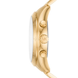 Michael Kors Runway Three-Hand Gold Dial Gold Steel Strap Watch For Women - MK6911 Buy Now By Michael Kors