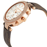 Michael Kors Parker Chronograph White Dial Brown Leather Strap Watch For Women - MK6917 Buy Now By Michael Kors