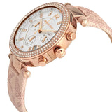 Michael Kors Parker Chronograph White Dial Pink Leather Strap Watch For Women - MK6935 Buy Now By Michael Kors