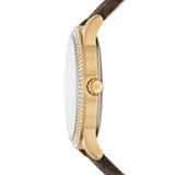 Michael Kors Tibby Multifunction Gold Dial Brown Leather Strap Watch For Women - MK6966 Buy Now By Michael Kors