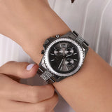 Michael Kors Everest Chronograph Black Dial Grey Steel Strap Watch For Women - MK6974 Buy Now By Michael Kors