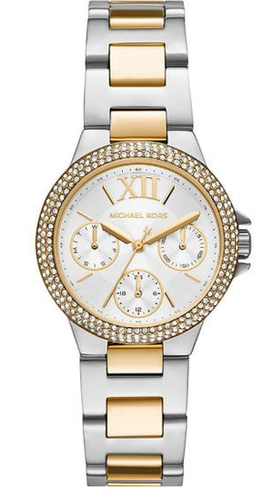 Michael Kors Camille Multifunction Silver Dial Two Tone Steel Strap Watch For Women - MK6982 Buy Now By Michael Kors