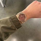 Michael Kors Lennox Three Hand Crystals Rose Gold Dial Rose Gold Steel Strap Watch For Women - MK6992 Buy Now By Michael Kors