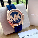 Michael Kors Janelle Three Hand Blue Dial Blue Rubber Strap Watch For Women - MK7140 Buy Now By Michael Kors