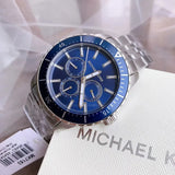 Michael Kors Cunningham Multifunction Blue Dial Silver Steel Strap Watch For Men - MK7153 Buy Now By Michael Kors