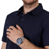 Michael Kors Cunningham Multifunction Blue Dial Silver Steel Strap Watch For Men - MK7153 Buy Now By Michael Kors