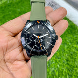 Michael Kors Cunningham Chronograph Black Dial Green Rubber Strap Watch For Men - MK7165 Buy Now By Michael Kors