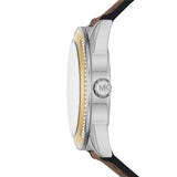 Michael Kors Jessa Multifunction Silver Dial Brown Leather Strap Watch For Women - MK7205 Buy Now By Michael Kors