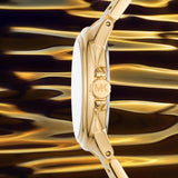 Michael Kors Camille Quartz White Dial Gold Steel Strap Watch For Women - MK7255 Buy Now By Michael Kors