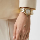 Michael Kors Lennox Three-Hand Silver Dial Gold Steel Strap Watch For Women - MK7278 Buy Now By Michael Kors