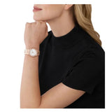 Michael Kors Lennox Three Hand Silver Dial Rose Gold Steel Strap Watch For Women - MK7279 Buy Now By Michael Kors