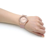 Michael Kors Mini Lennox Three-Hand Rose Gold Dial Pink Silicone Strap Watch For Women - MK7282 Buy Now By Michael Kors