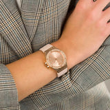 Michael Kors Mini Lennox Three-Hand Rose Gold Dial Pink Silicone Strap Watch For Women - MK7282 Buy Now By Michael Kors