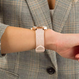 Michael Kors Mini Lennox Three-Hand Rose Gold Dial Pink Silicone Strap Watch For Women - MK7282 Buy Now By Michael Kors