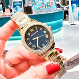 Michael Kors Tibby Multifunction Analog Black Dial Gold Steel Strap Watch for Women - MK4684 Buy Now By Michael Kors