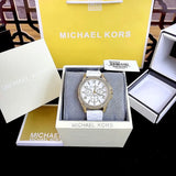 Michael Kors Mini Pilot Quartz Silver Dial White Silicone Strap Watch For Women - MK7372 Buy Now By Michael Kors