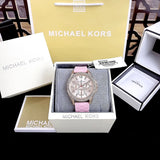 Michael Kors Mini Pilot Quartz Rose Gold Dial Pink Silicone Strap Watch For Women - MK7375 Buy Now By Michael Kors