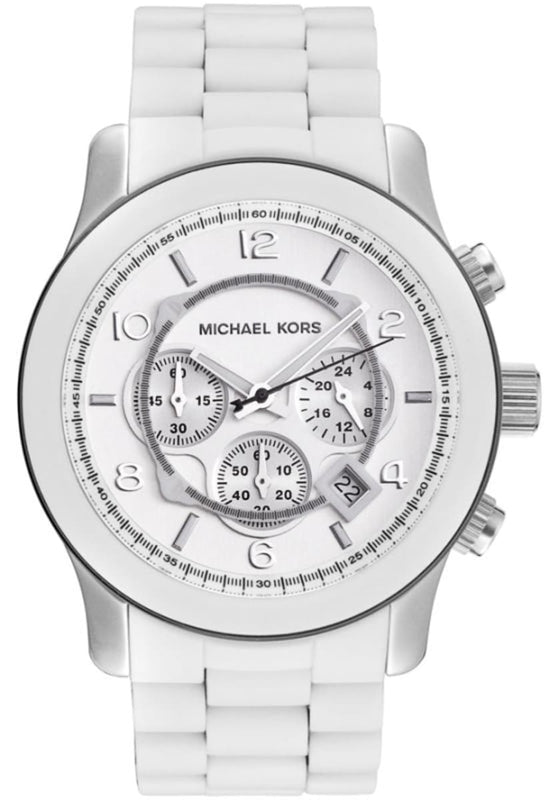 Michael Kors Oversize White Dial White Steel Strap Watch for Men - MK8108 Buy Now By Michael Kors