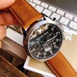 Michael Kors Gage Chronograph Quartz Black Dial Brown Leather Strap Watch For Men - MK8333 Buy Now By Michael Kors