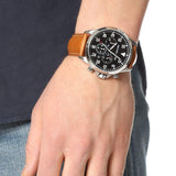 Michael Kors Gage Chronograph Quartz Black Dial Brown Leather Strap Watch For Men - MK8333 Buy Now By Michael Kors