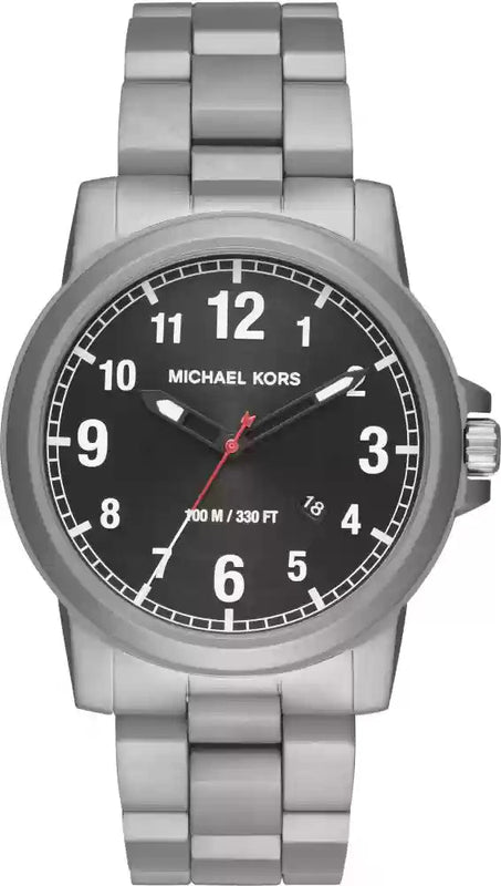 Michael Kors Paxton Analog Black Dial Silver Steel Strap Watch For Men - MK8500 Buy Now By Michael Kors