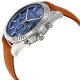 Michael Kors Lexington Chronograph Blue Dial Brown Leather Strap Watch For Men - MK8537 Buy Now By Michael Kors