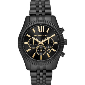 Michael Kors Lexington Chronograph Black Dial Black Steel Strap Watch for Men - MK8603 Buy Now By Michael Kors
