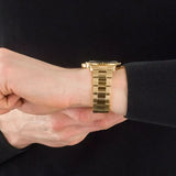 Michael Kors Everest Three-Hand Black Dial Gold Steel Strap Watch For Men - MK9078 Buy Now By Michael Kors