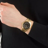 Michael Kors Everest Three-Hand Black Dial Gold Steel Strap Watch For Men - MK9078 Buy Now By Michael Kors