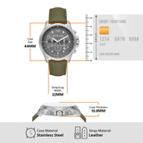 Michael Kors Pilot Chronograph Grey Dial Grey Leather Strap Watch for Men - MK9129 Buy Now By Michael Kors