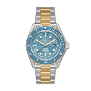 Michael Kors Maritime Three-Hand Blue Dial Two Tone Steel Strap Watch for Men - MK9169 Buy Now By Michael Kors