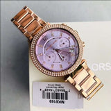 Michael Kors Parker Purple Dial Rose Gold Steel Strap Watch for Women - MK6169