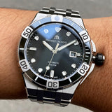 Maurice Lacroix Aikon Venturer Black Dial Silver Steel Strap Watch for Men - AI6058-SS002-330-1 Buy Now By Maurice Lacroix