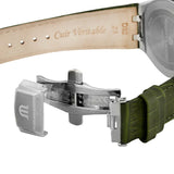 Maurice Lacroix Aikon Quartz Black Dial Green Crocodile Leather Strap Watch for Men - AI1008-PVB21-330-1 Buy Now By Maurice Lacroix