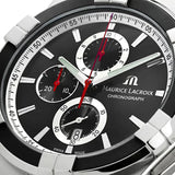 Maurice Lacroix Aikon Chronograph Black Dial Green Leather Strap Watch for Men - AI1018-PVB21-330-1 Buy Now By Maurice Lacroix