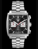 Tag Heuer Monaco Automatic Chronograph Black Dial Silver Steel Strap Watch for Men - CBL2113.BA0644 Buy Now By Tag Heuer