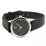 Calvin Klein Minimal Black Dial Black Leather Strap Watch for Women - K3M231CS Buy Now By Calvin Klein
