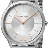 Calvin Klein Minimal Silver Dial Silver Mesh Strap Watch For Men - K3M521Y6 Buy Now By Calvin Klein