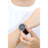 Hugo Boss Skymaster Black Dial Black Leather Strap Watch for Men - 1513782 Buy Now By Hugo Boss