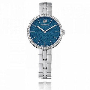 Swarovski Cosmopolitan Blue Dial Silver Steel Strap Watch for Women - 5517790 Buy Now By Swarovski