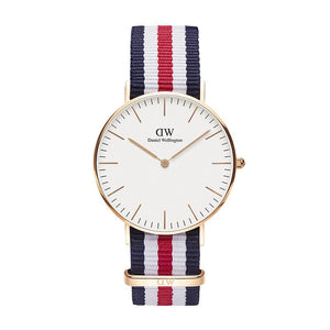 Daniel Wellington Classic Canterbury White Dial Two Tone NATO Strap Watch For Women - DW00100030 Buy Now By Daniel Wellington