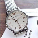 Emporio Armani Kappa Quartz White Dial Silver Steel Strap Watch For Men - AR80014 Buy Now By Emporio Armani