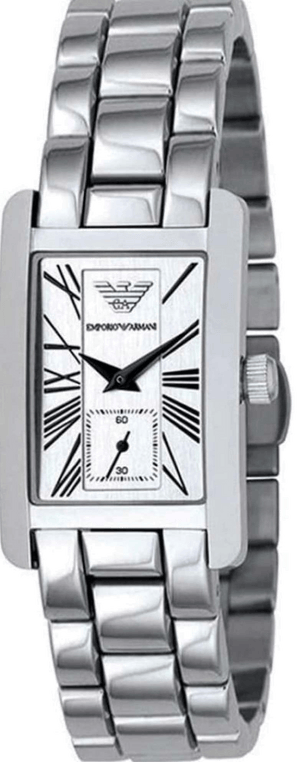 Emporio Armani White Dial Silver Stainless Steel Watch For Women - AR0146 Buy Now By Emporio Armani