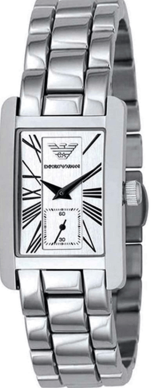Emporio Armani White Dial Silver Stainless Steel Watch For Women - AR0146 Buy Now By Emporio Armani